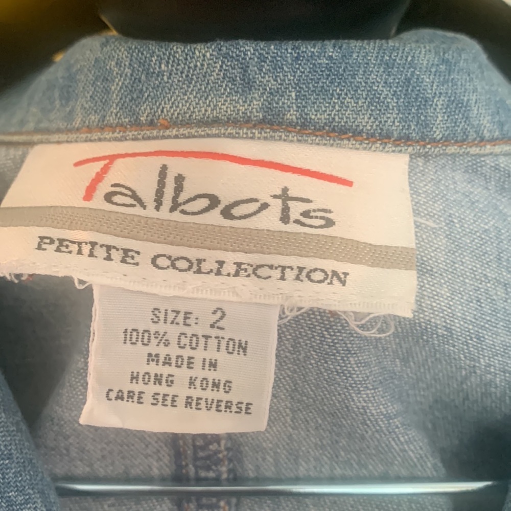 Vintage Talbots blue jean dress size 2 - Picture 2 of 8